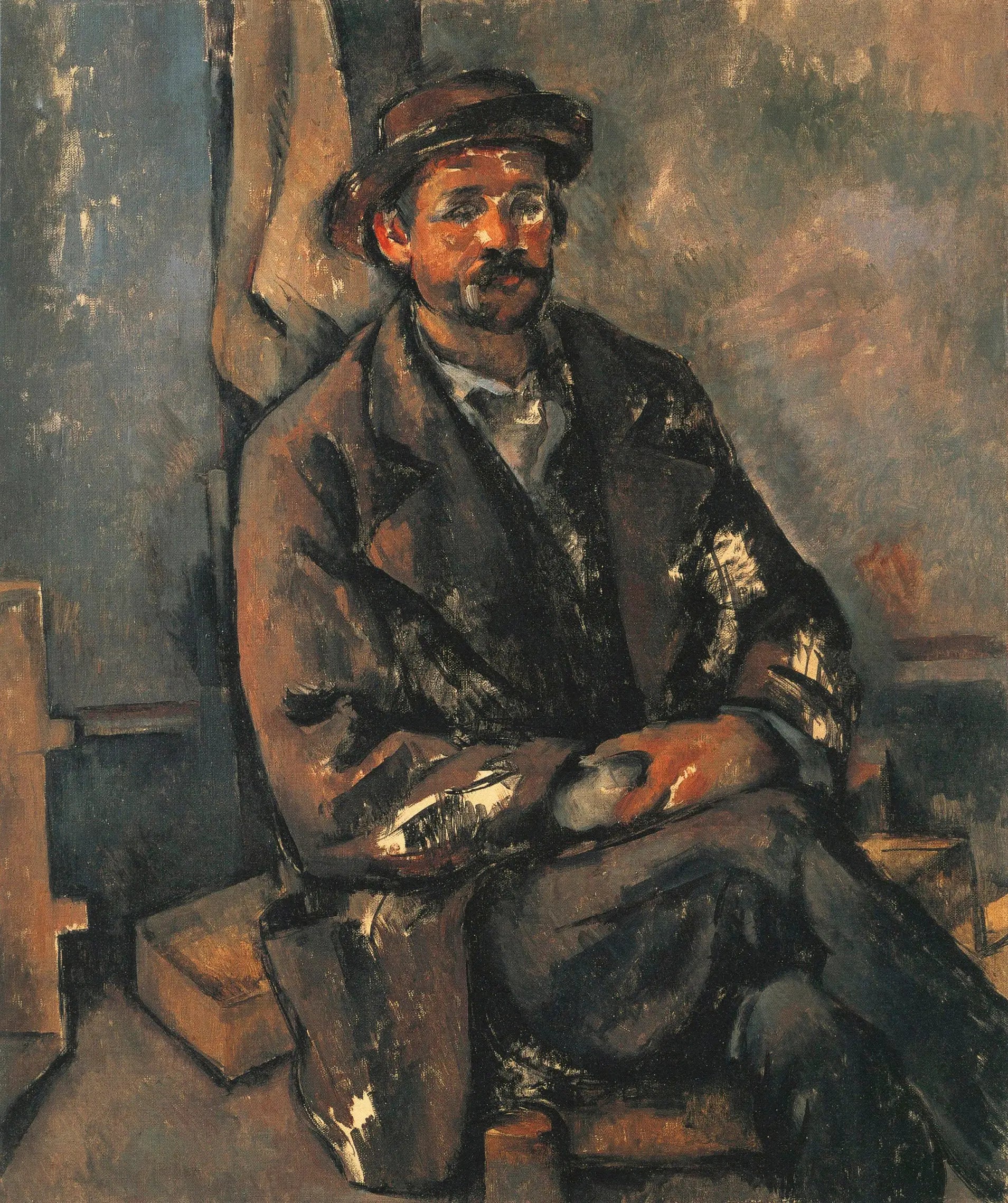 Reproduction du tableau « Paysan assis - Paul Cézanne » par Alpha Reproduction en peinture à l’huile