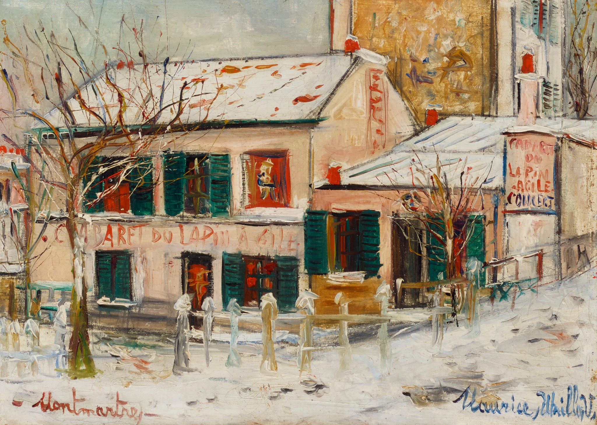Cabaret du Lapin Agile sous la neige - Maurice Utrillo