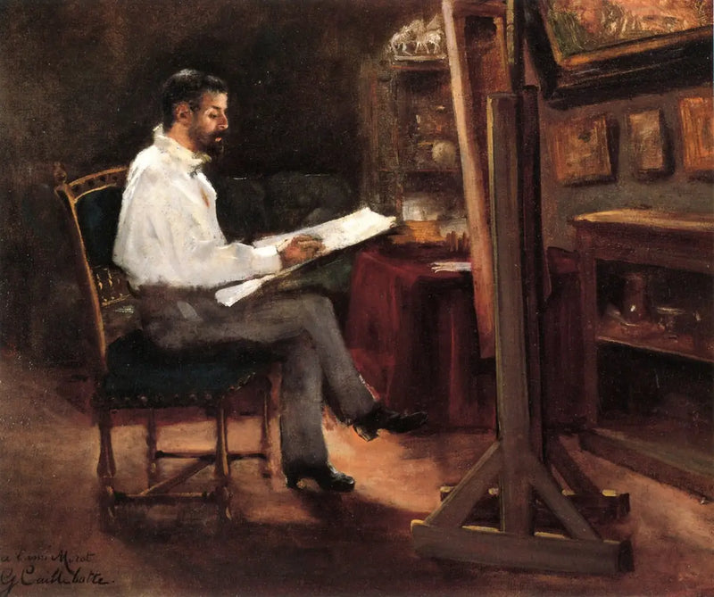 Maleren Morot i sitt atelier - Gustave Caillebotte