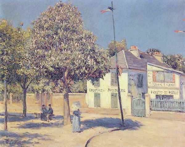 Reproduction du tableau « La place du marché (La promenade d'Argenteuil) - Gustave Caillebotte » par Alpha Reproduction en peinture à l’huile