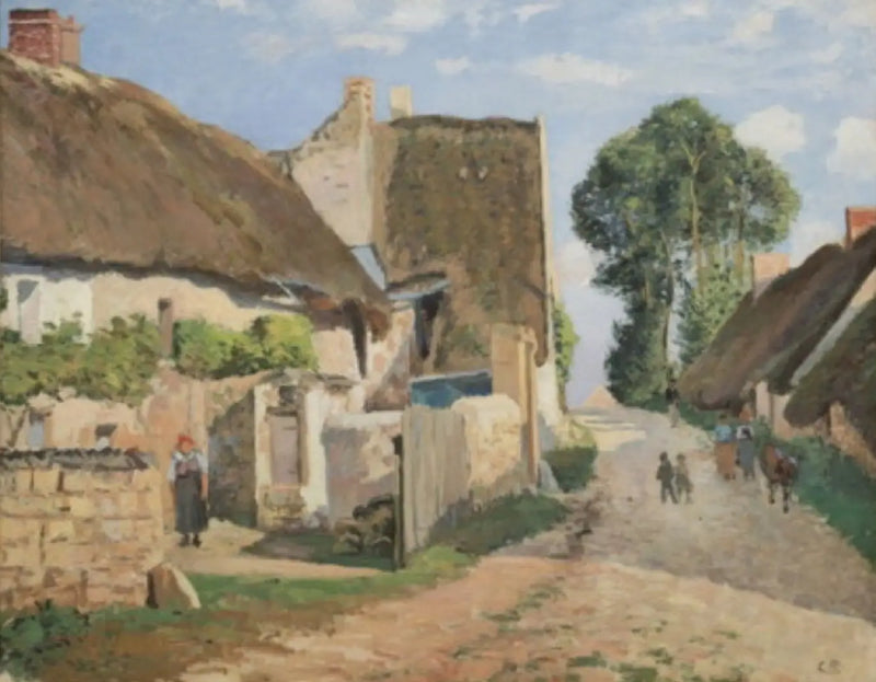 Hytter i Auvers-sur-Oise - Camille Pissarro