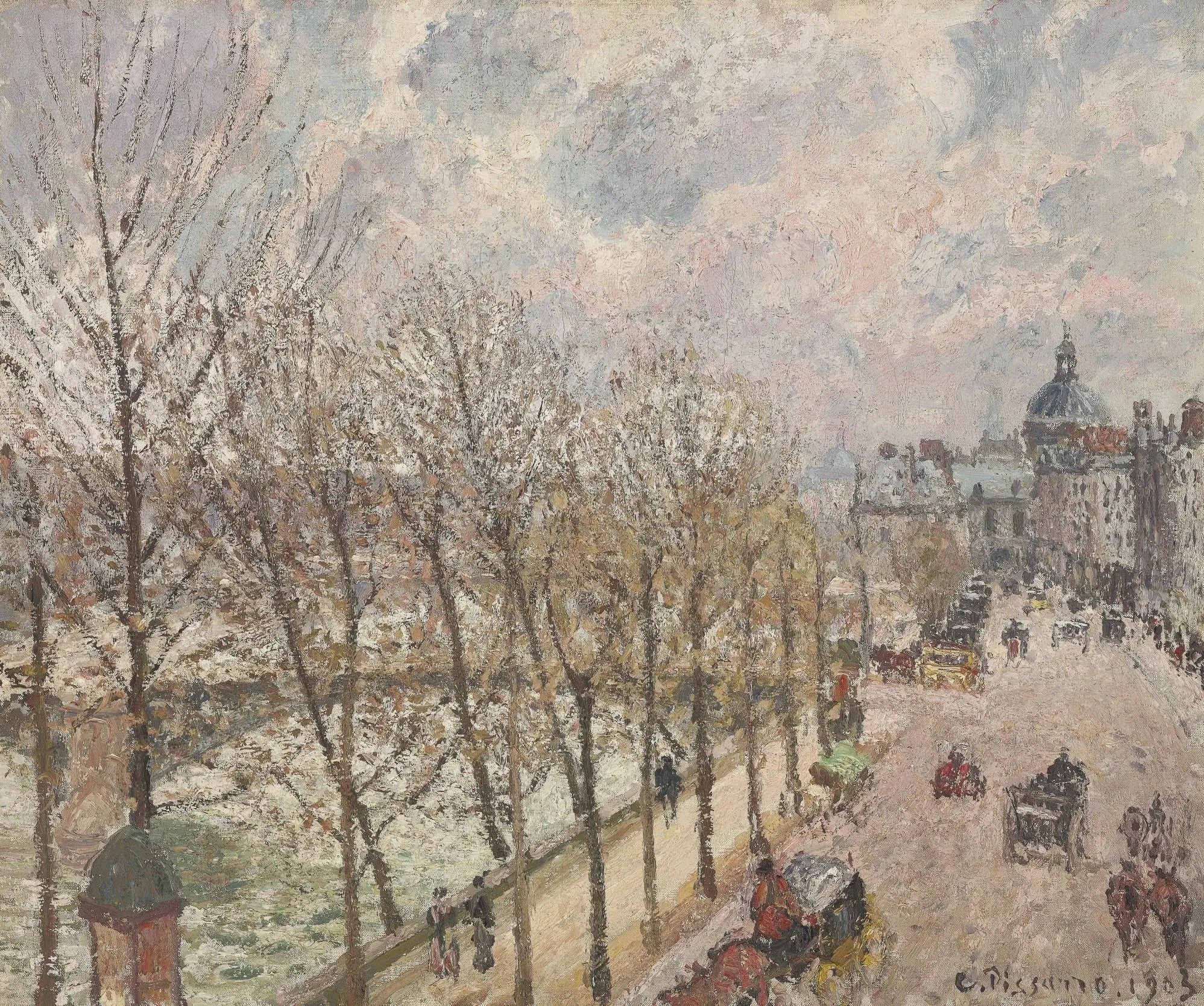 Reproduction du tableau « Le Quai Malaquais et l'institut, Printemps - Camille Pissarro » par Alpha Reproduction en peinture à l’huile