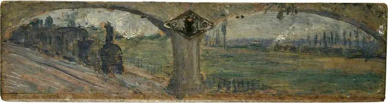 Landskap med damplokomotiver - Camille Pissarro