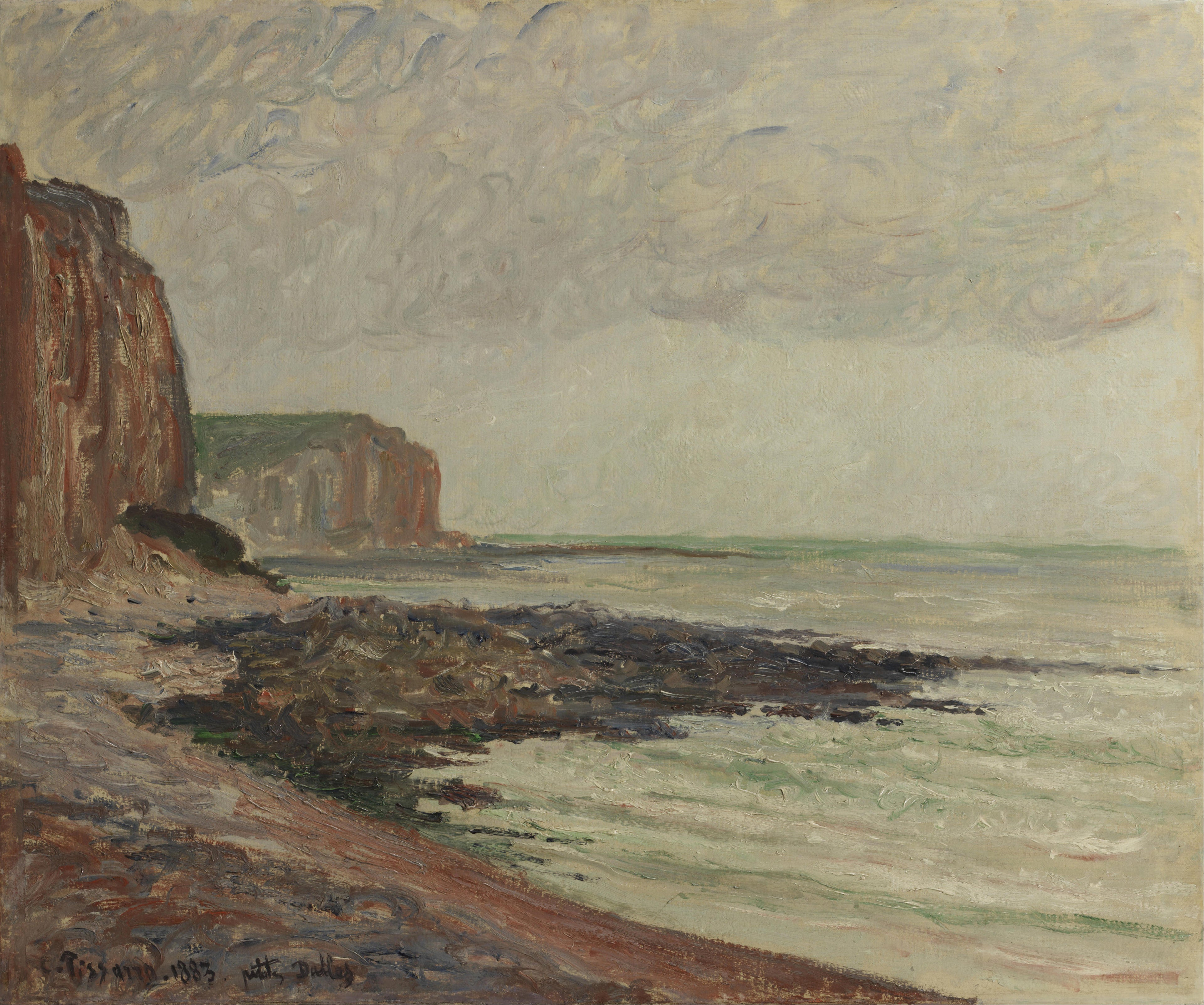 Reproduction du tableau « Falaises aux Petites-Dalles - Camille Pissarro » par Alpha Reproduction en peinture à l’huile