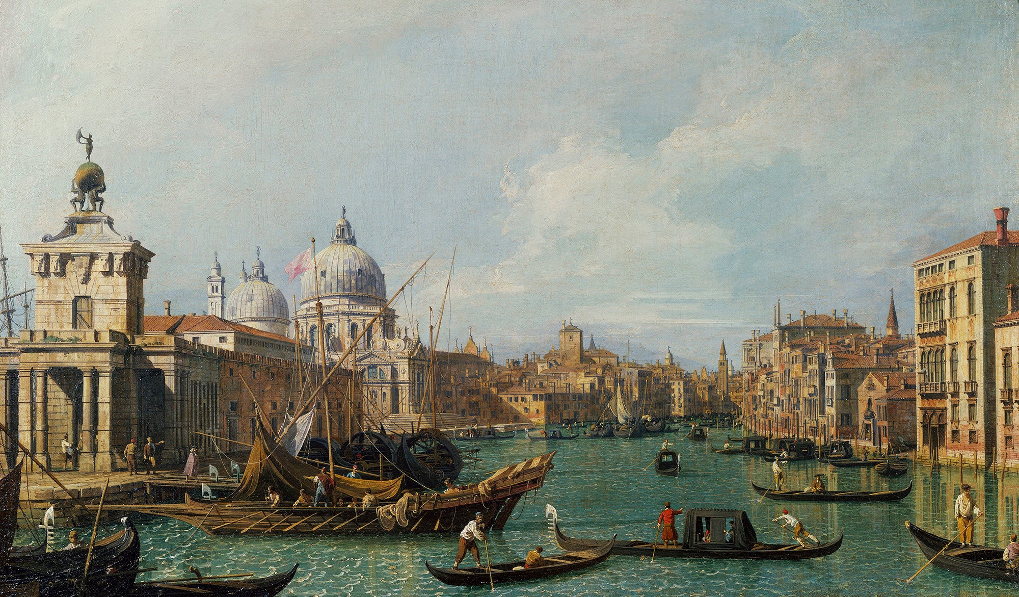 Venise : le Grand Canal de la Salute vers la Carità - Canaletto