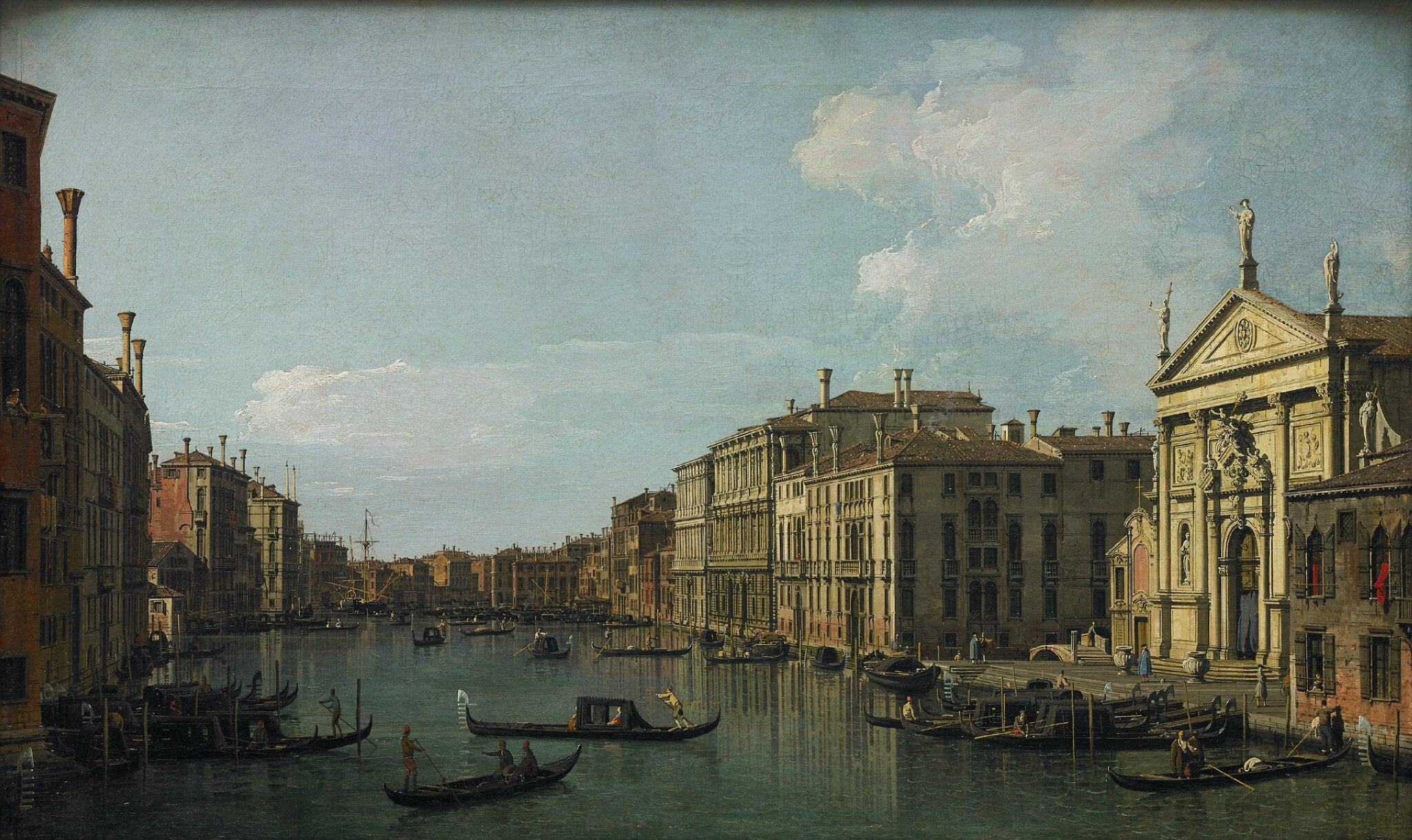 Le Grand Canal, Venise, vue vers le sud-est depuis San Stae jusqu'aux Fabbriche Nuove di Rialto - Canaletto