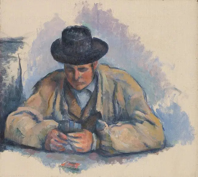 Reproduction du tableau « Le Joueur de cartes - Paul Cézanne » par Alpha Reproduction en peinture à l’huile