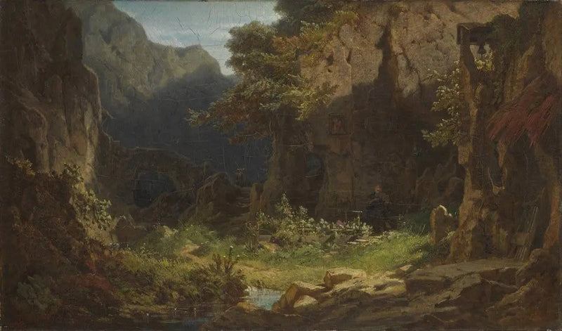 En ensom musiker som spiller fiolin - Carl Spitzweg