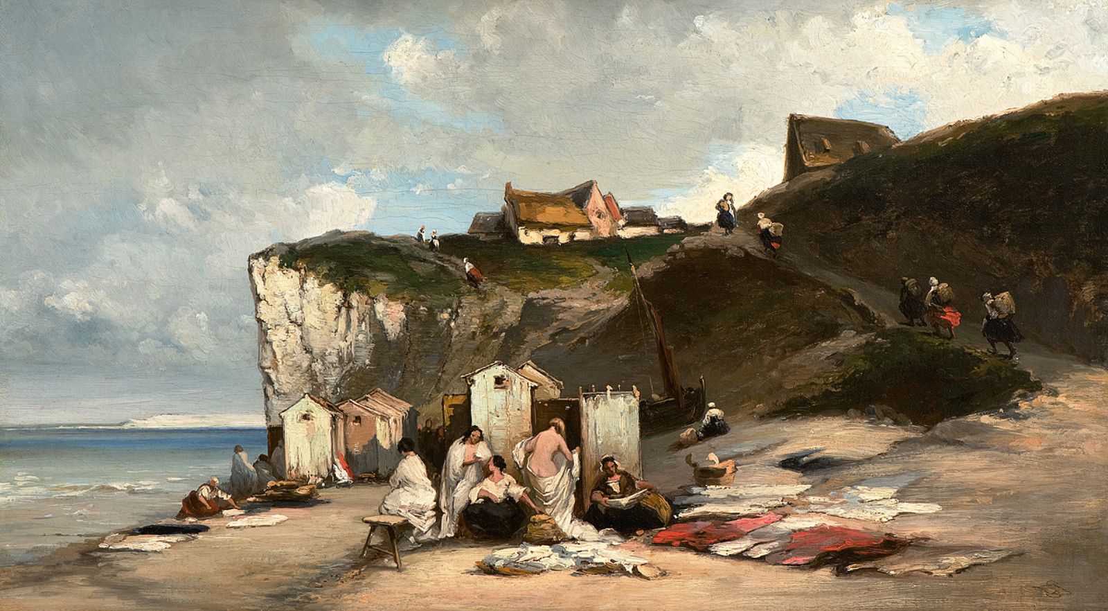 Kvinnebading i Dieppe II - Carl Spitzweg