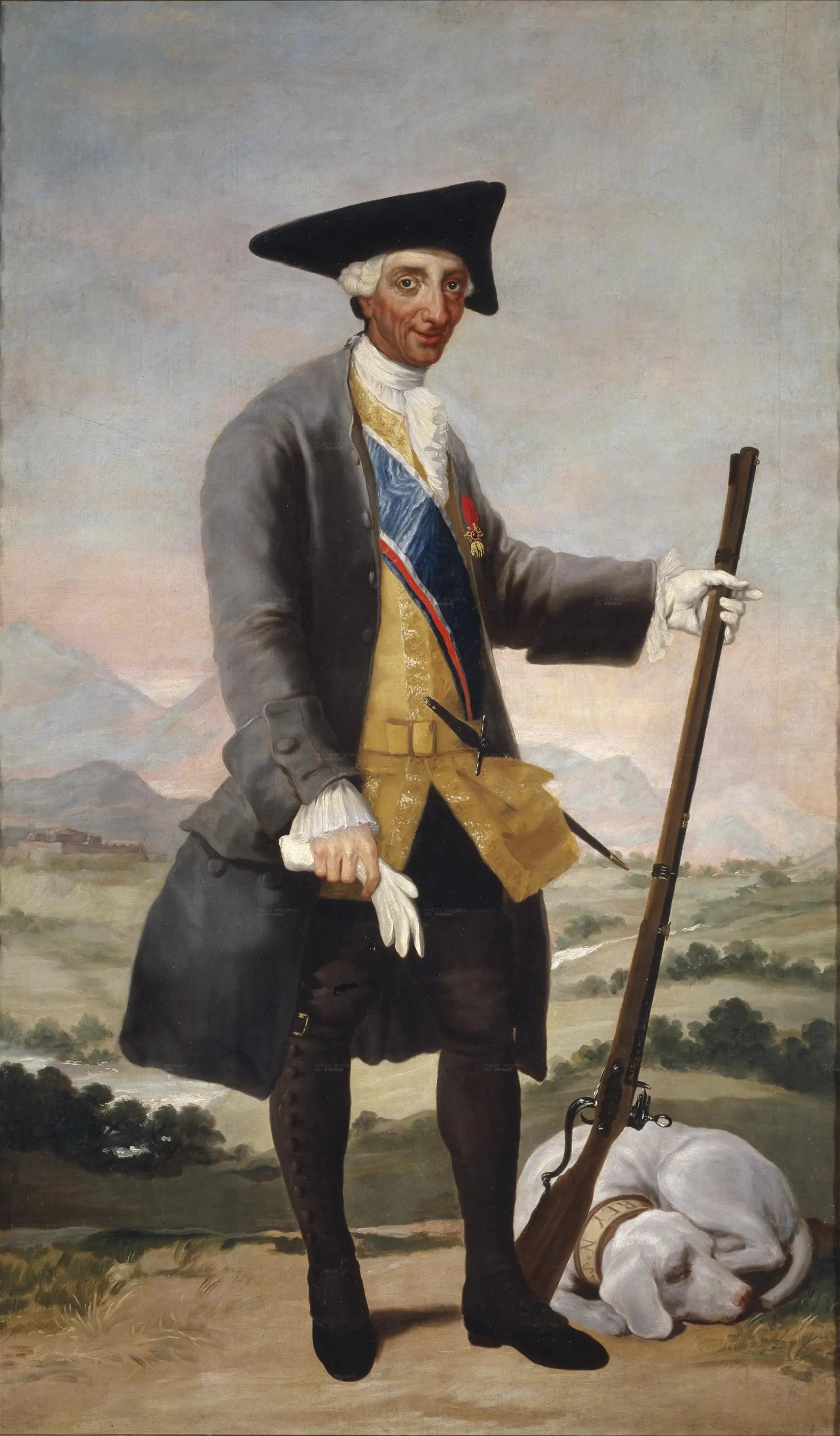 Reproduction du tableau « Charles III en tenue de chasseur - Francisco de Goya » par Alpha Reproduction en peinture à l’huile