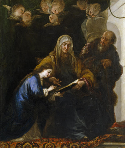 Sainte Anne apprend à lire à la Vierge Marie - Juan Carreño de Miranda