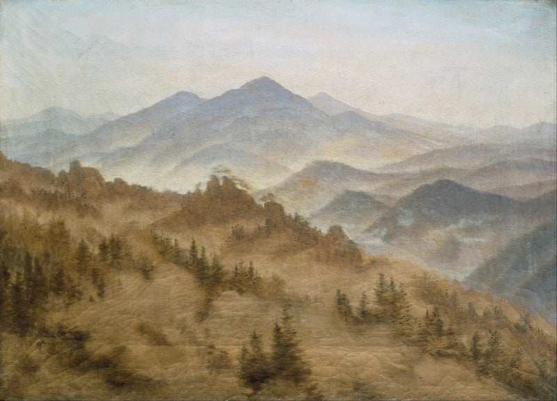 Landskap med Monte Rosa i det bøhmiske Sveits - Caspar David Friedrich