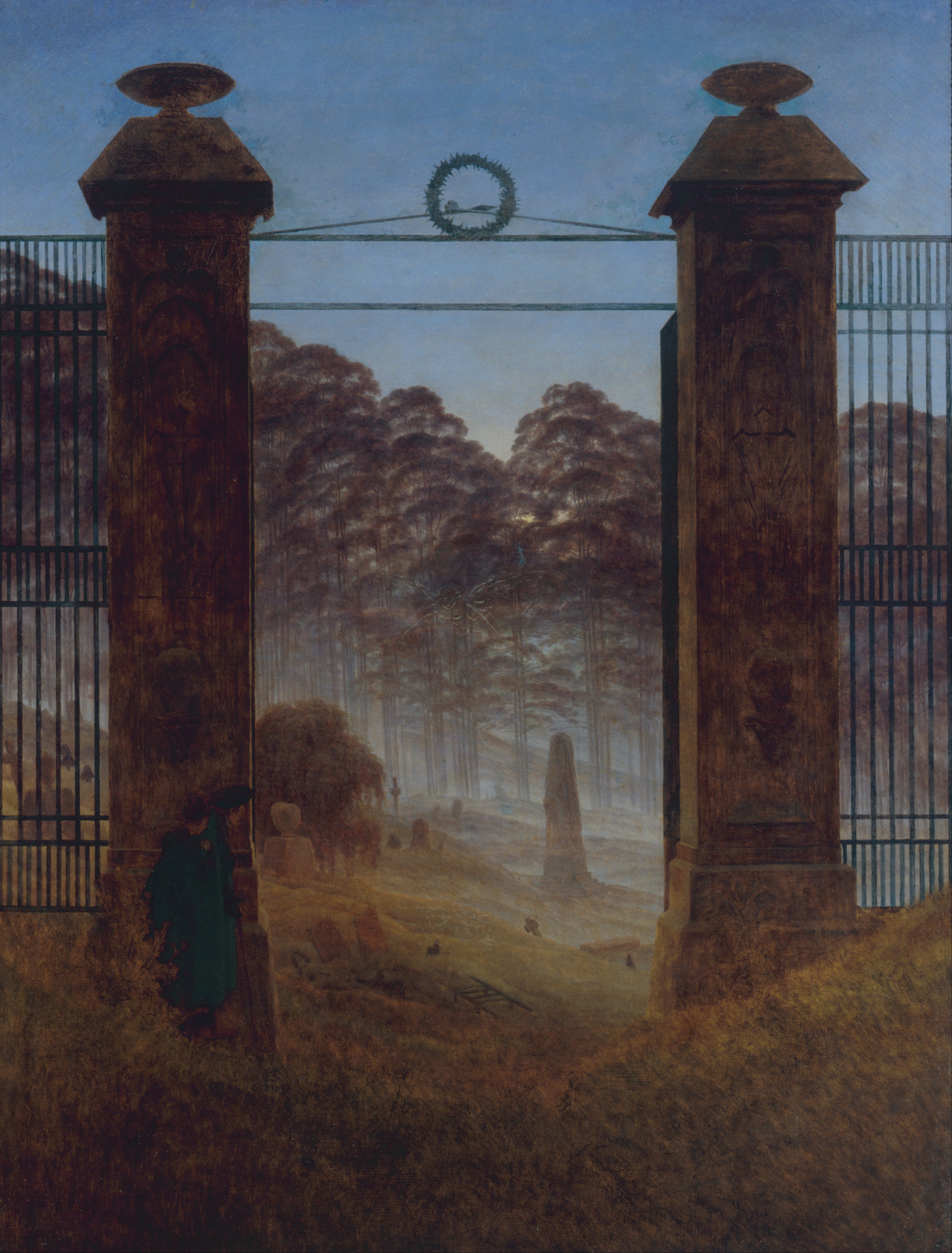 Reproduction du tableau « Entrée du cimetière - Caspar David Friedrich » par Alpha Reproduction en peinture à l’huile