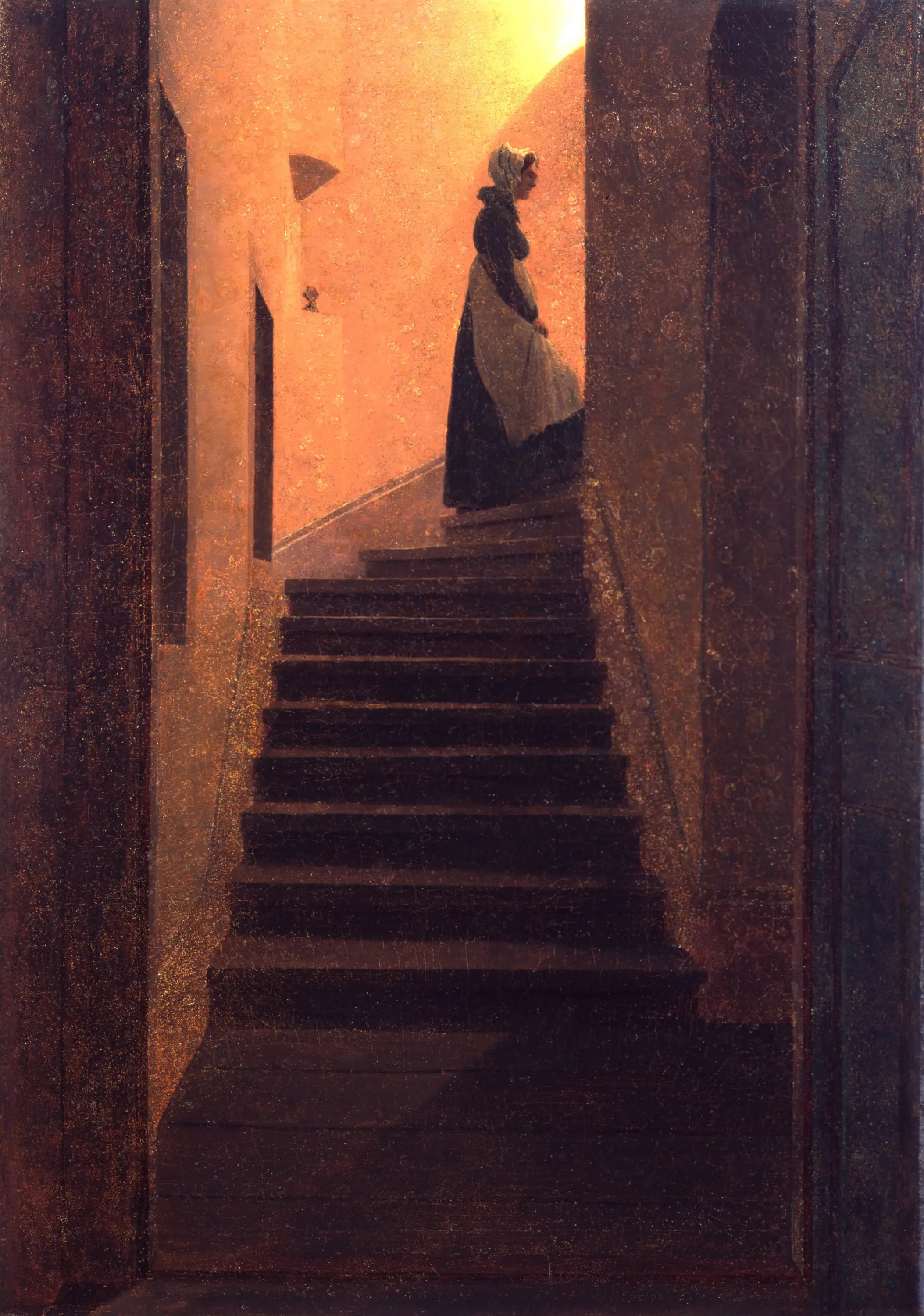 Reproduction du tableau « Femme montante vers la lumière - Caspar David Friedrich » par Alpha Reproduction en peinture à l’huile