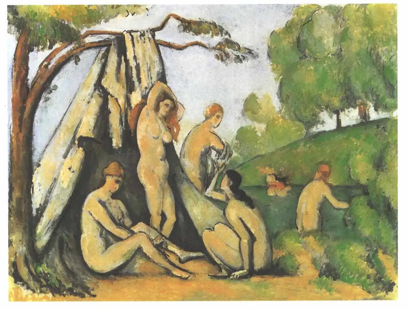 Badende foran teltet - Paul Cézanne