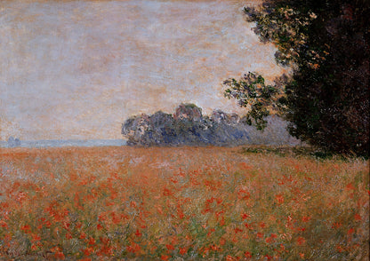 🌾 Havremark med valmuer – Claude Monet (ca. 1890)