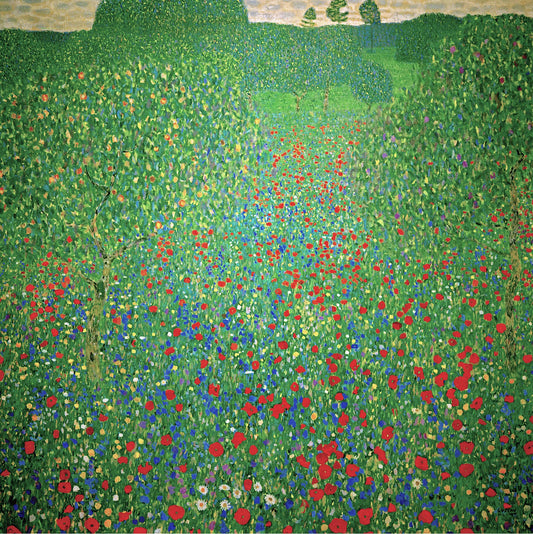 🌸🌿 Valmueåker – Gustav Klimt (ca. 1907)