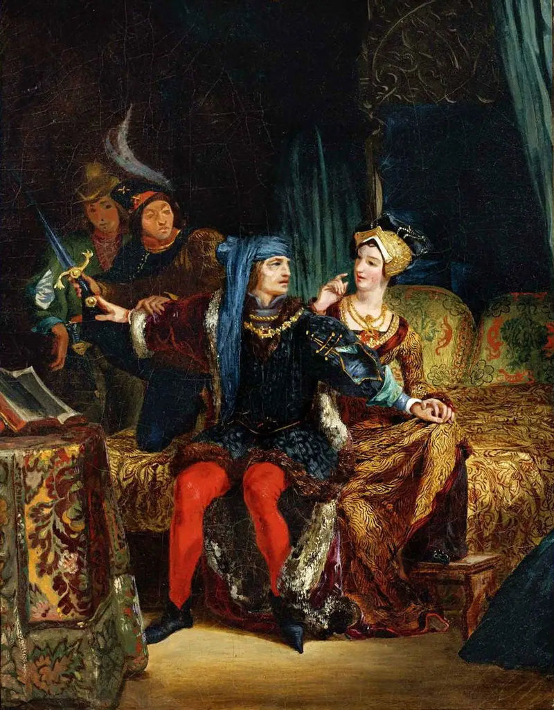 Charles VI og Odette de Champdivers - Eugène Delacroix