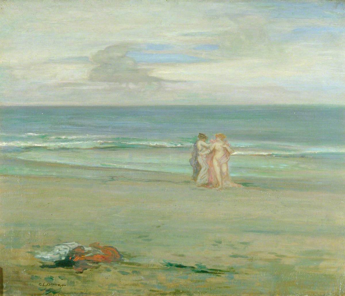 Des silhouettes sur une plage - Charles Conder - Alpha Reproduction