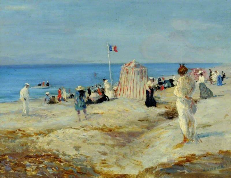 Scène de plage française Dieppe - Charles Conder - Alpha Reproduction