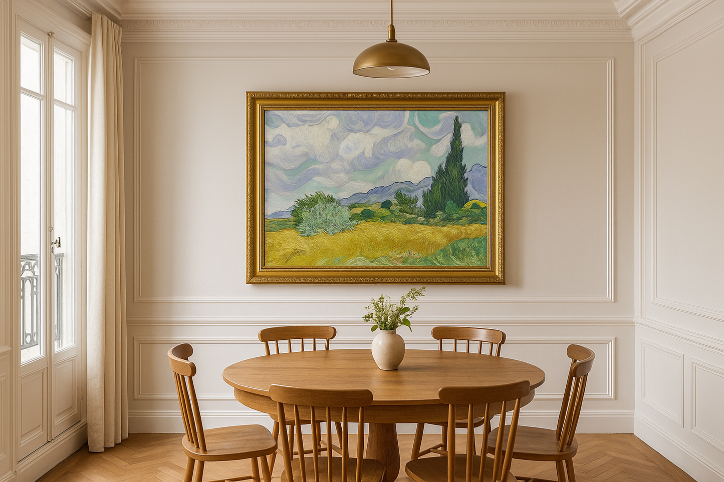 🖼️ Hveteåker med sypresser – Vincent van Gogh (1889)