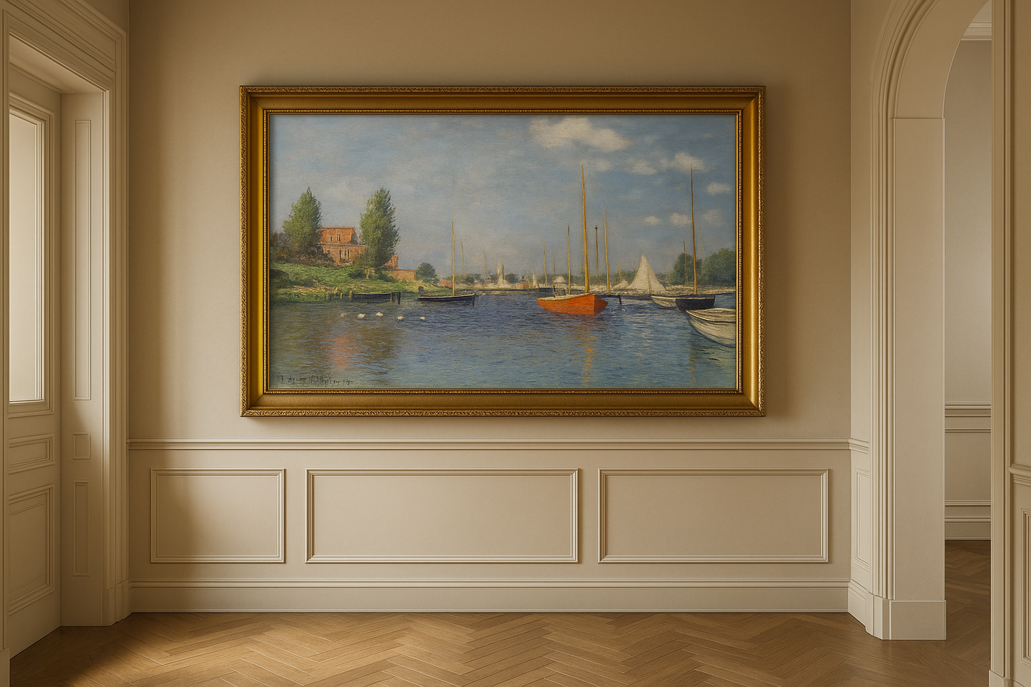 ⛵ Rødt skip i Argenteuil – Claude Monet (1875)