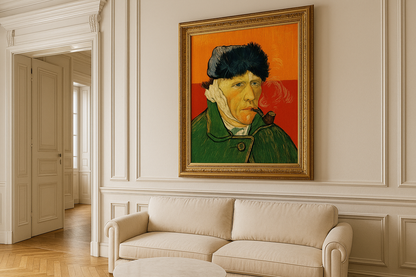 🖼️ Selvportrett med bandasjert øre og pipe – Vincent van Gogh (1889)