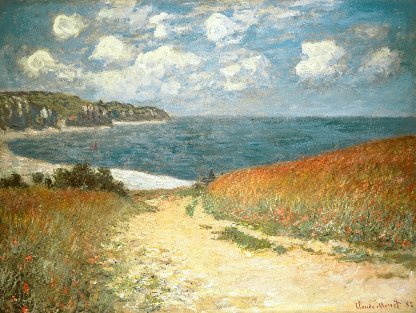 🌾 Sti gjennom kornåkeren i Pourville – Claude Monet (1882)