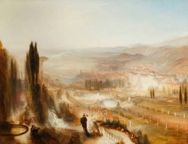 Reproduction du tableau « Cicero at His Villa at Tusculum - J. M. W. Turner » par Alpha Reproduction en peinture à l’huile