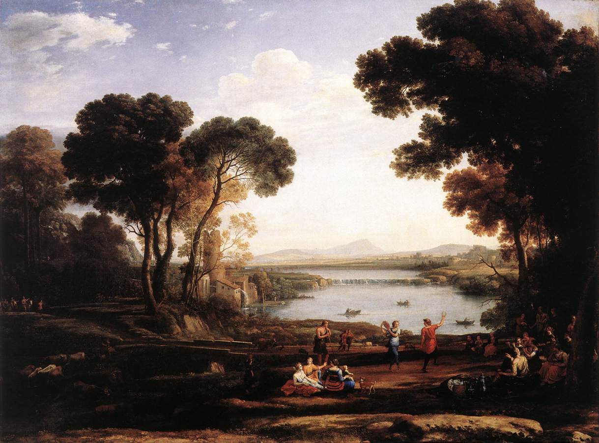 Paysage avec des personnages dansants (Le Moulin) - Claude Lorrain