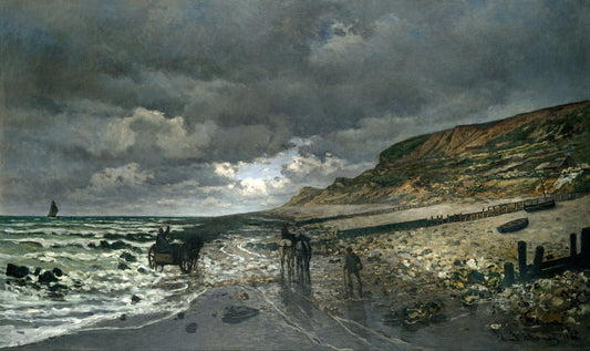 🌫️ La Pointe de la Hève ved lavvann Claude Monet (1865)