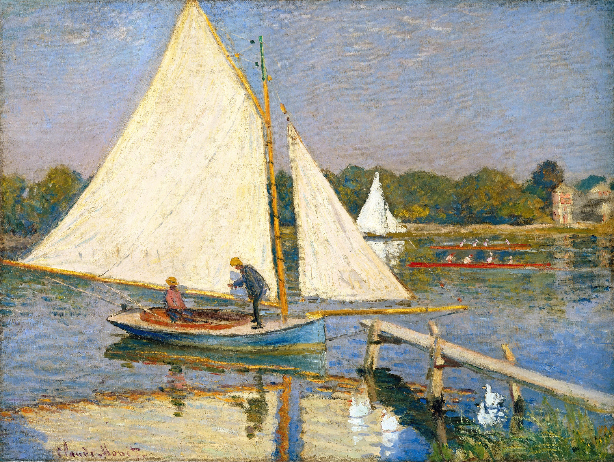 Reproduction du tableau « Les canotiers à Argenteuil - Claude Monet » par Alpha Reproduction en peinture à l’huile