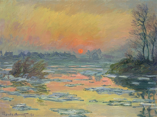 🌇 Solnedgang over Seinen – Claude Monet (1880)