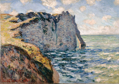 🎨 La Falaise d’Aval à Étretat – Claude Monet, 1885