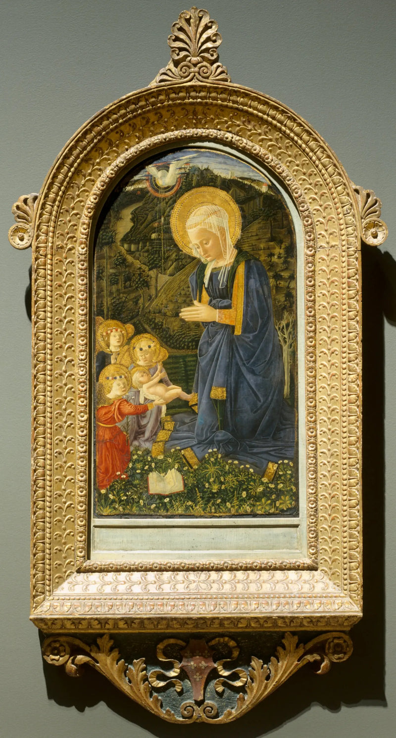 Jomfru og Barn med Engel - Fra Filippo Lippi