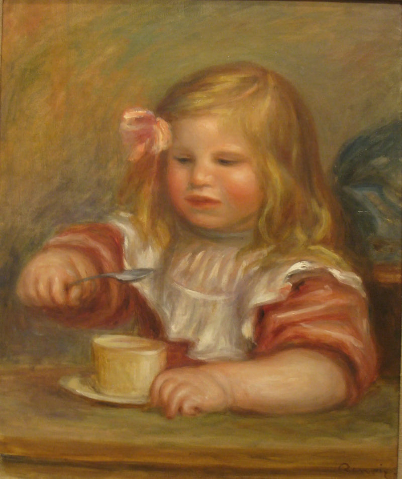 Portrett av Coco som spiser suppen - Pierre-Auguste Renoir