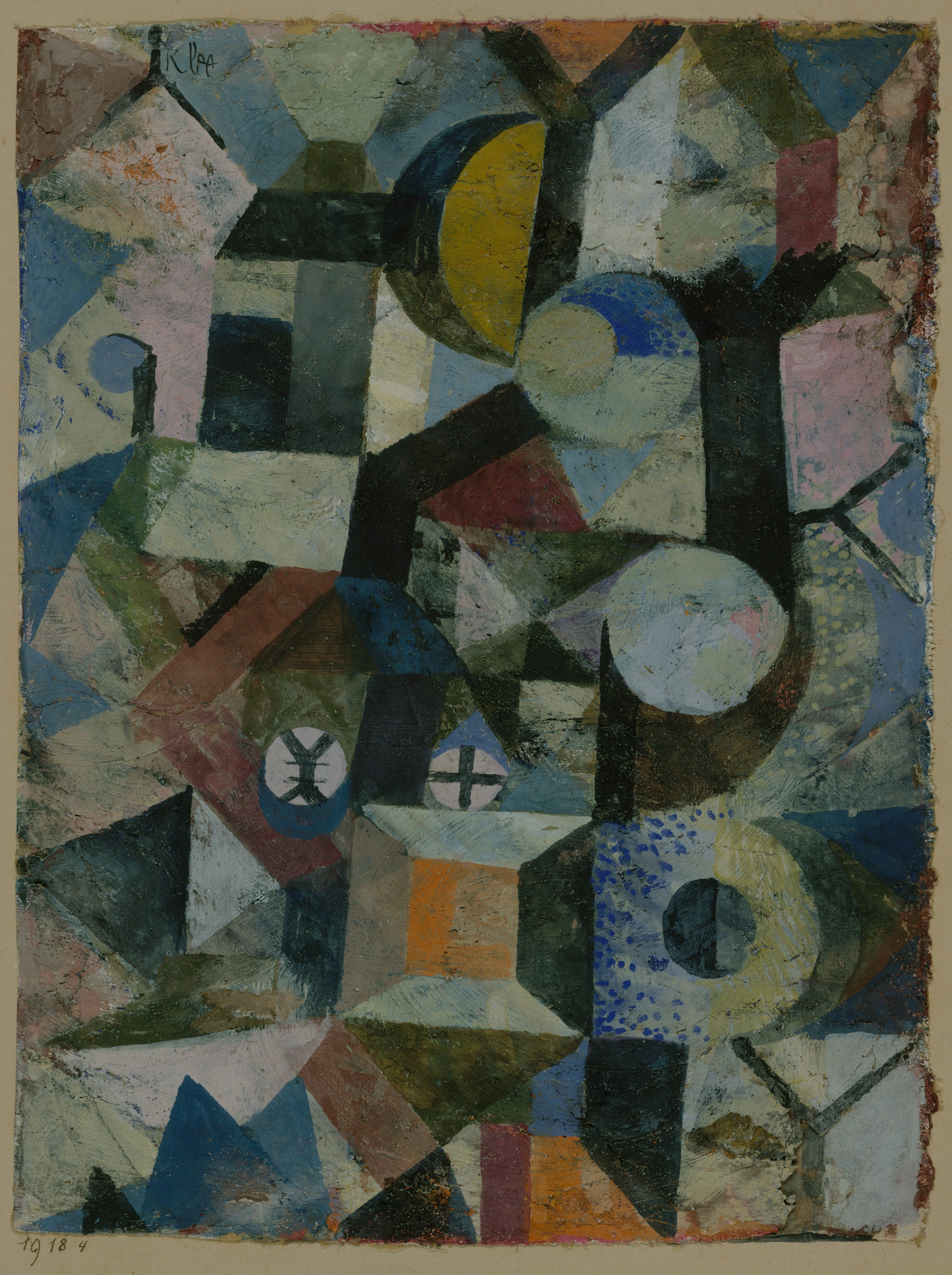 Komposisjon med den Gule Halvmånen og Y - Paul Klee