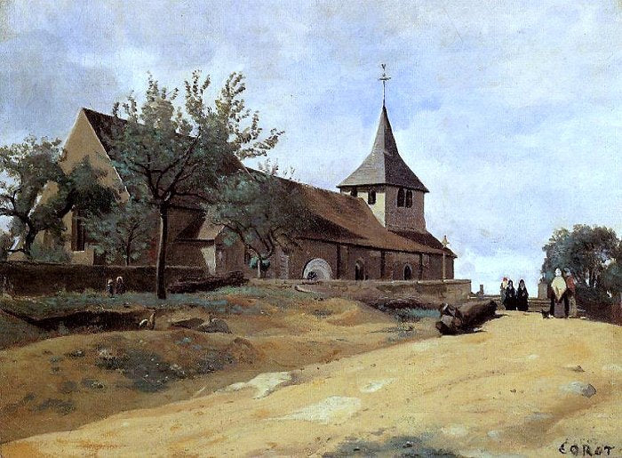 Lormes, l'église - Jean-Baptiste Camille Corot