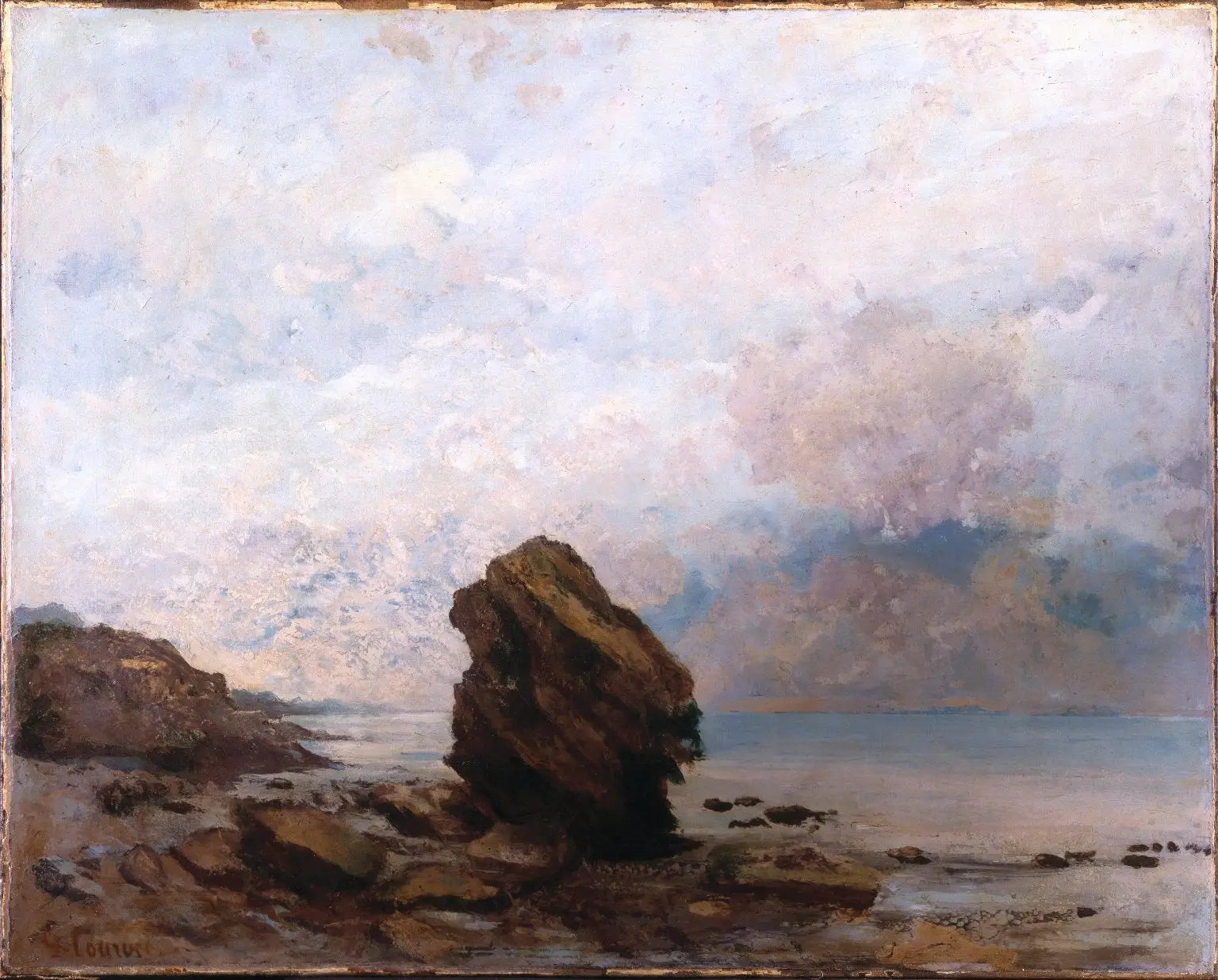 Le Rocher isolé - Gustave Courbet - Alpha Reproduction