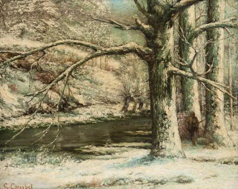 Snølandskap - Gustave Courbet