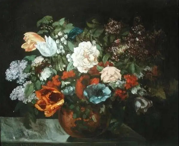 Bouquet de fleurs - Gustave Courbet - Alpha Reproduction