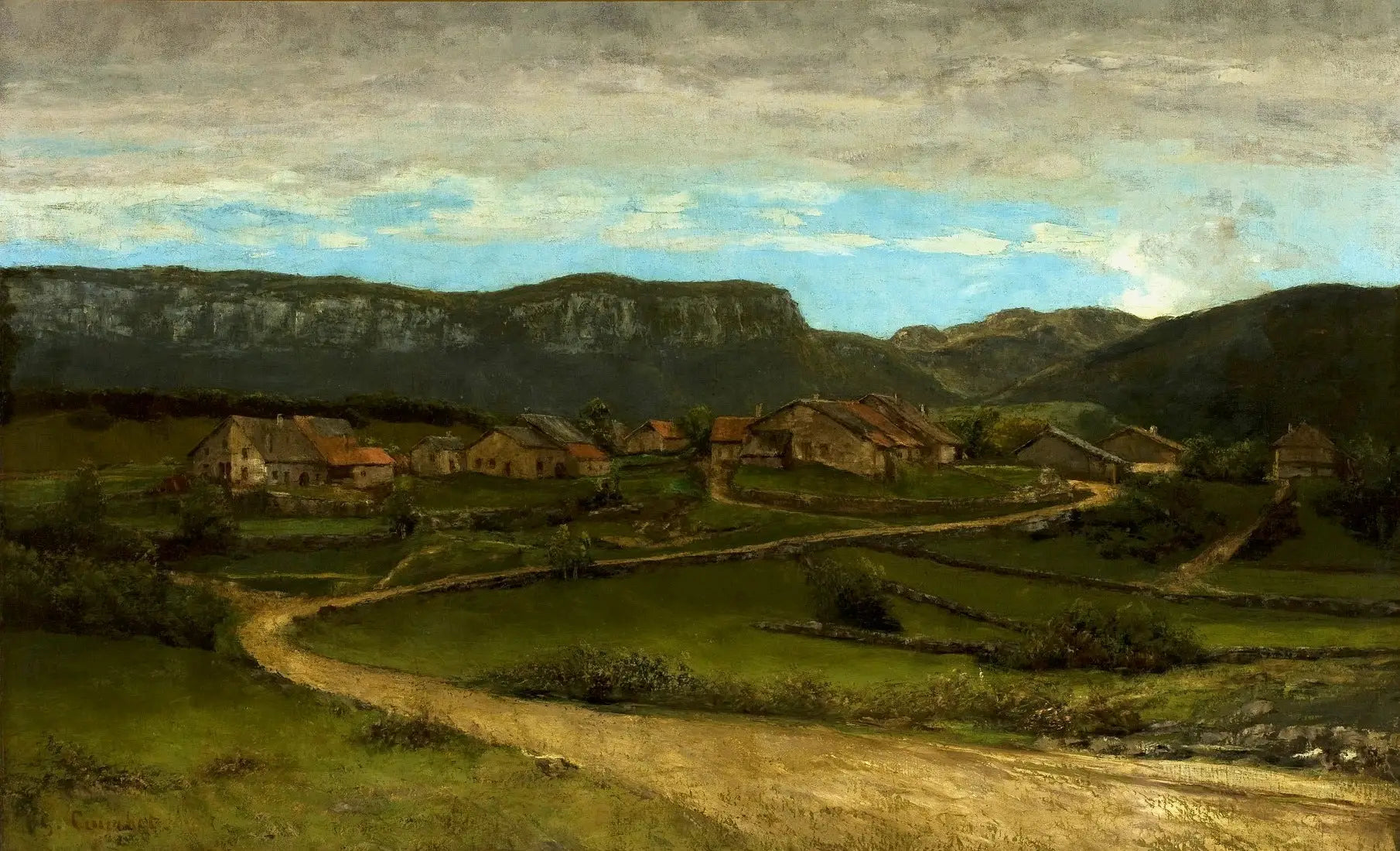 Paysage près d’Ornans. - Gustave Courbet - Alpha Reproduction
