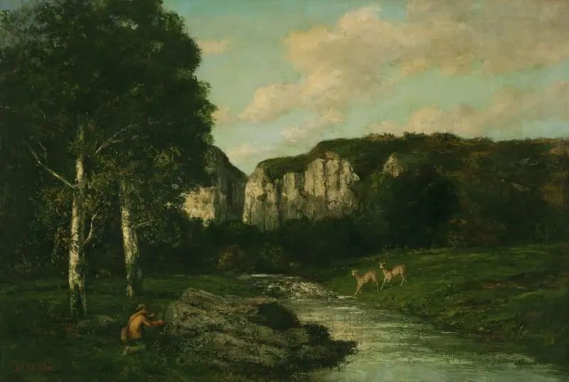 Paysage avec chasseur - Gustave Courbet - Alpha Reproduction