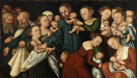 Le Christ bénissant les enfants - Lucas Cranach the Elder - Alpha Reproduction