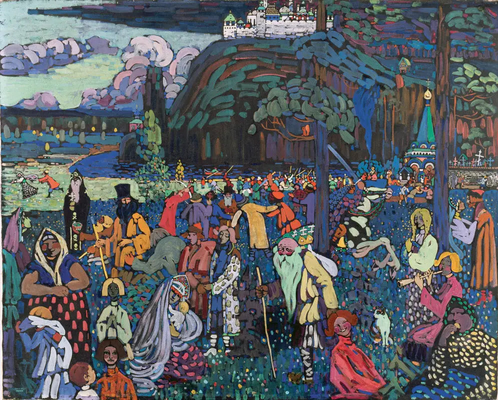 Reproduction du tableau « La Vie colorée - Vassily Kandinsky » par Alpha Reproduction en peinture à l’huile
