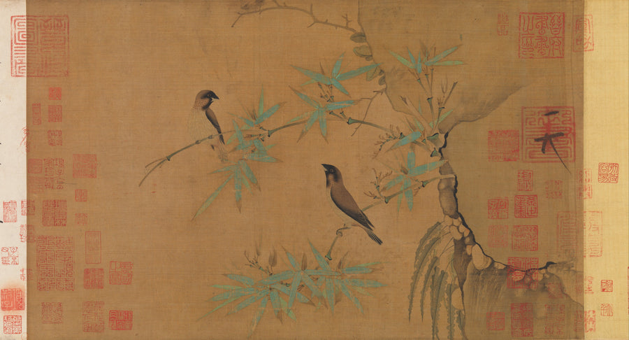 Finches and bamboo - Emperor Huizong