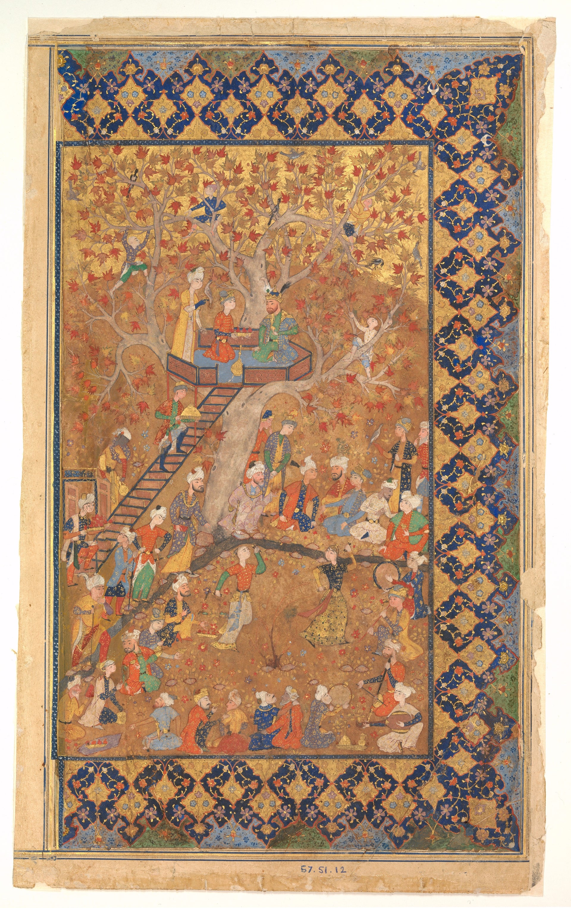 Divertissement dans un jardin, Atelier persan anonyme, second half 16th century