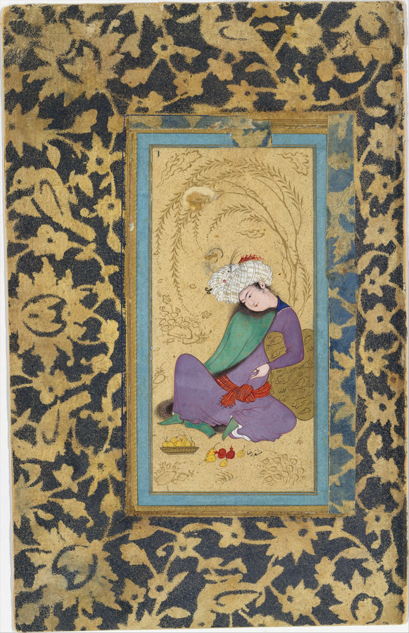Homme au manteau doublé de fourrure - Riza-yi 'Abbasi