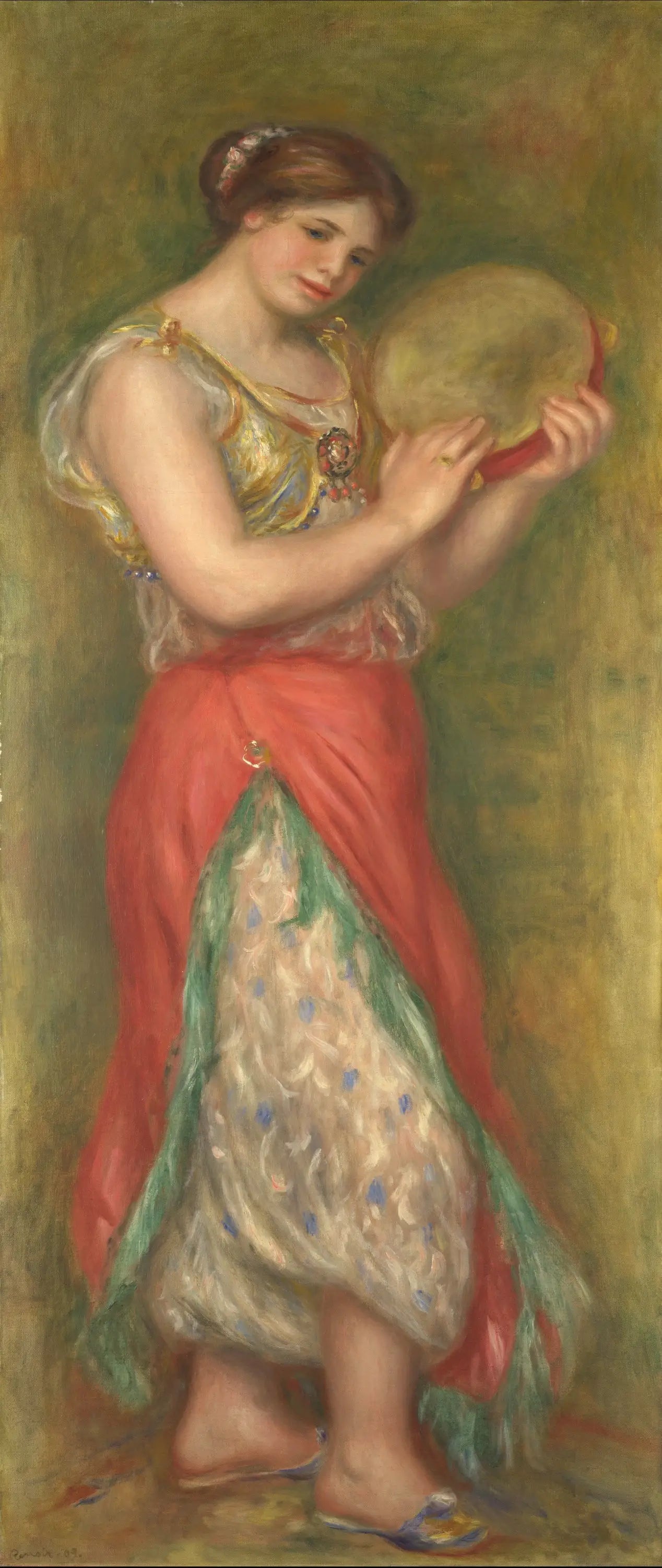 Reproduction du tableau « Danseuse au tambourin - Pierre-Auguste Renoir » par Alpha Reproduction en peinture à l’huile