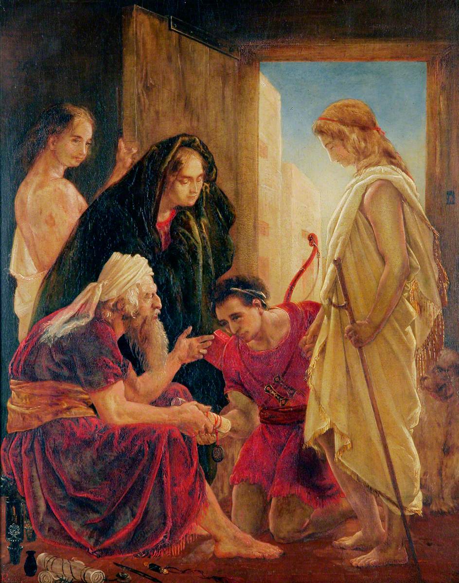 Tobias dans la maison de son père et de sa mère - Dante Gabriel Rossetti - Alpha Reproduction